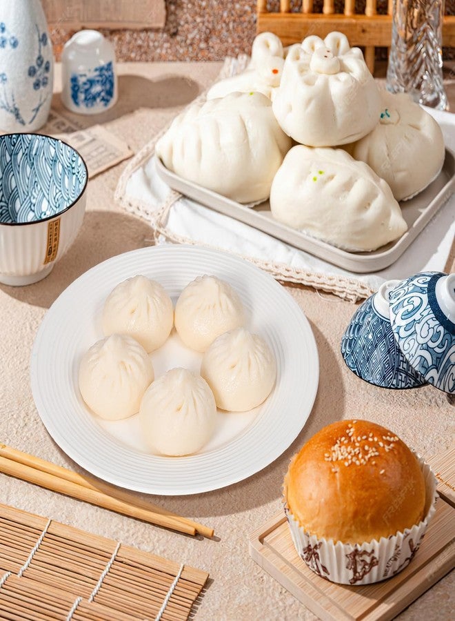 Alasum 5Pcs PVC Simulation Chinese Bao Buns, Realistic Steamed Bun Model with Wrinkle Design, Faux Food for Home Decor, Restaurant Display, Photography Prop, 2.16X2.16X1.41Inch - Image 3